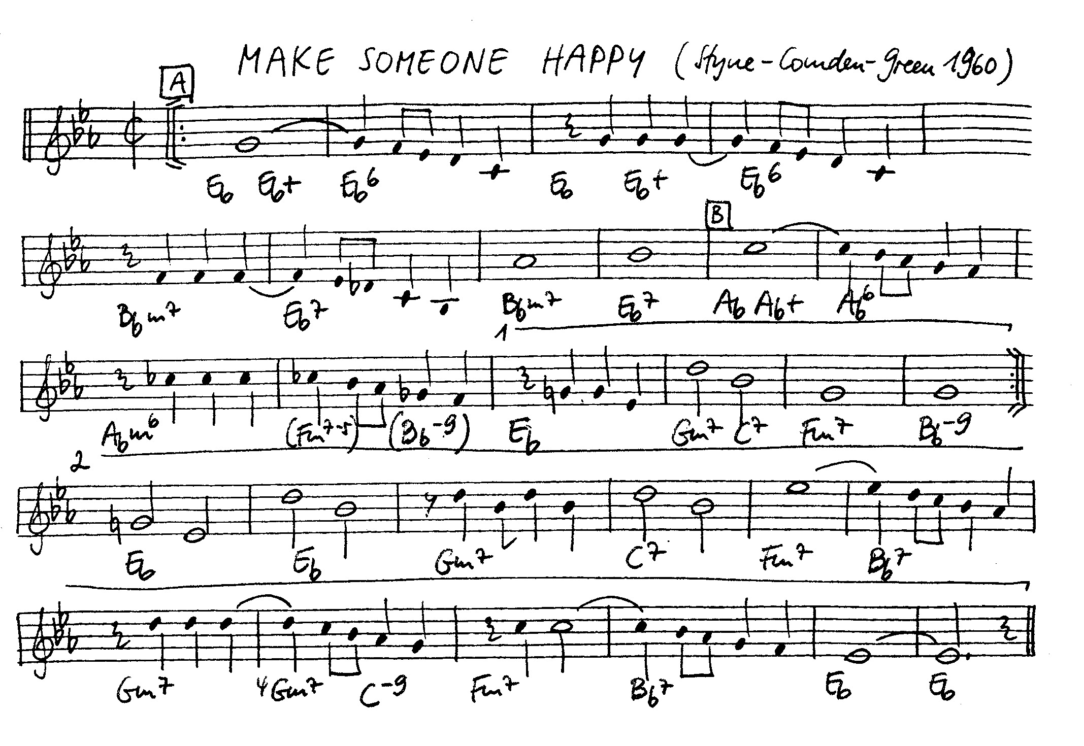 make someone happy leadsheet – book us for your next 20s or gatsby event